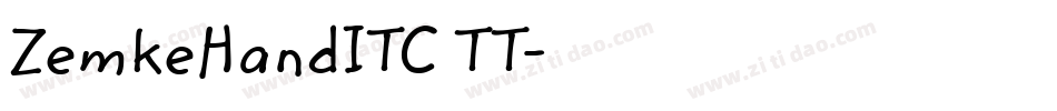 ZemkeHandITC TT字体转换